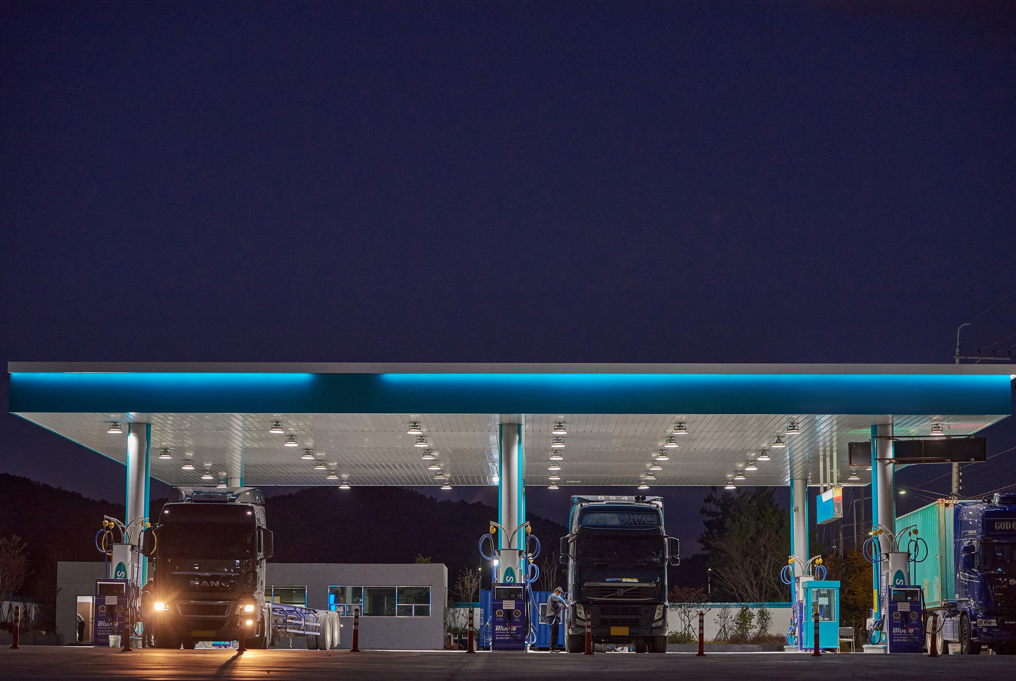 주유소 배경